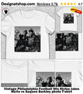 Vintage Philadelphia Football 90s Styles Jalen Hurts vs Saquon Barkley photo shirt