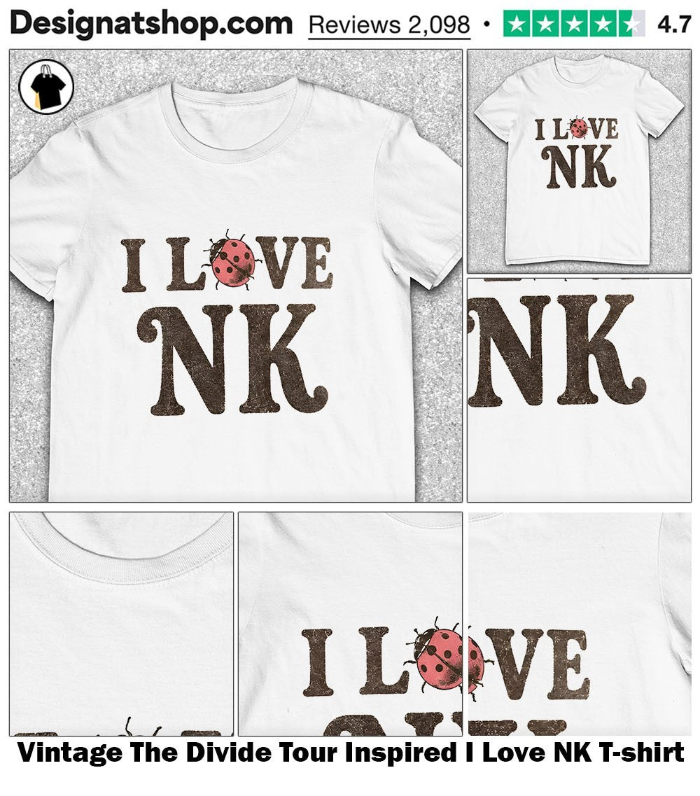 Vintage The Divide Tour Inspired I Love NK shirt