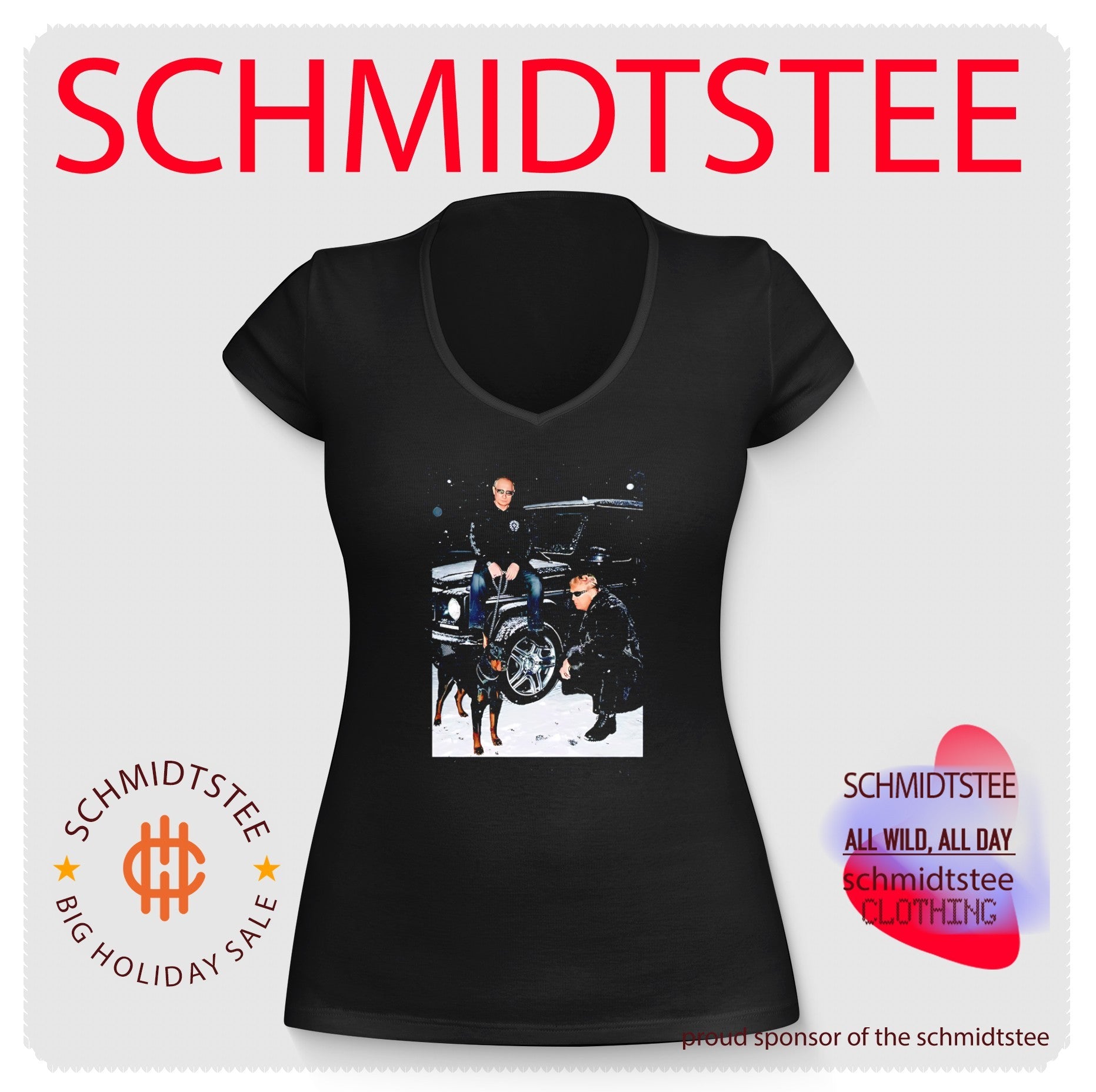 Vladimir Putin and Donald Trump Doberman Pinscher gangster shirt