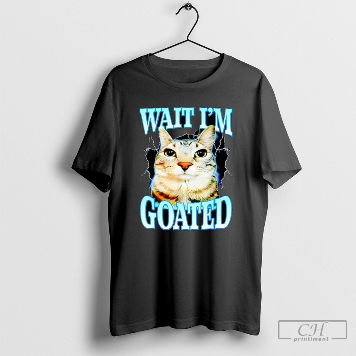 Wait Im Goated Cat Lightning Shirt Tee