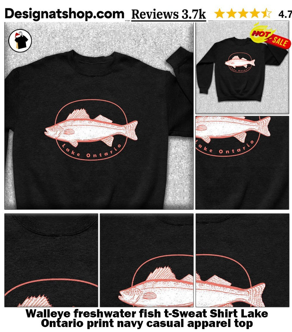 Walleye freshwater fish Lake Ontario t-shirt