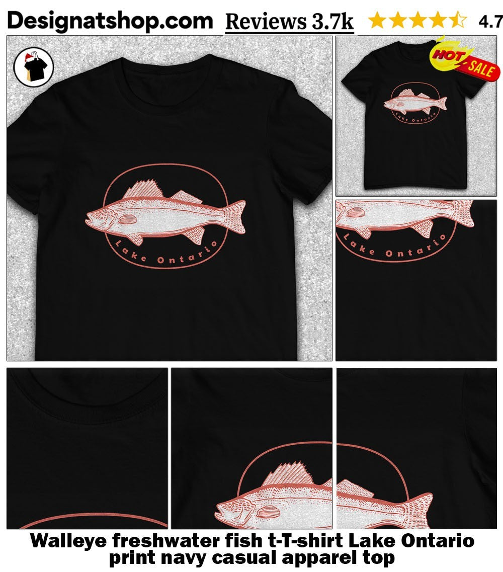 Walleye freshwater fish Lake Ontario t-shirt