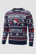 Washington Capitals NHL Ugly Christmas Sweater – Red, White & Blue “Caps” Holiday Knit