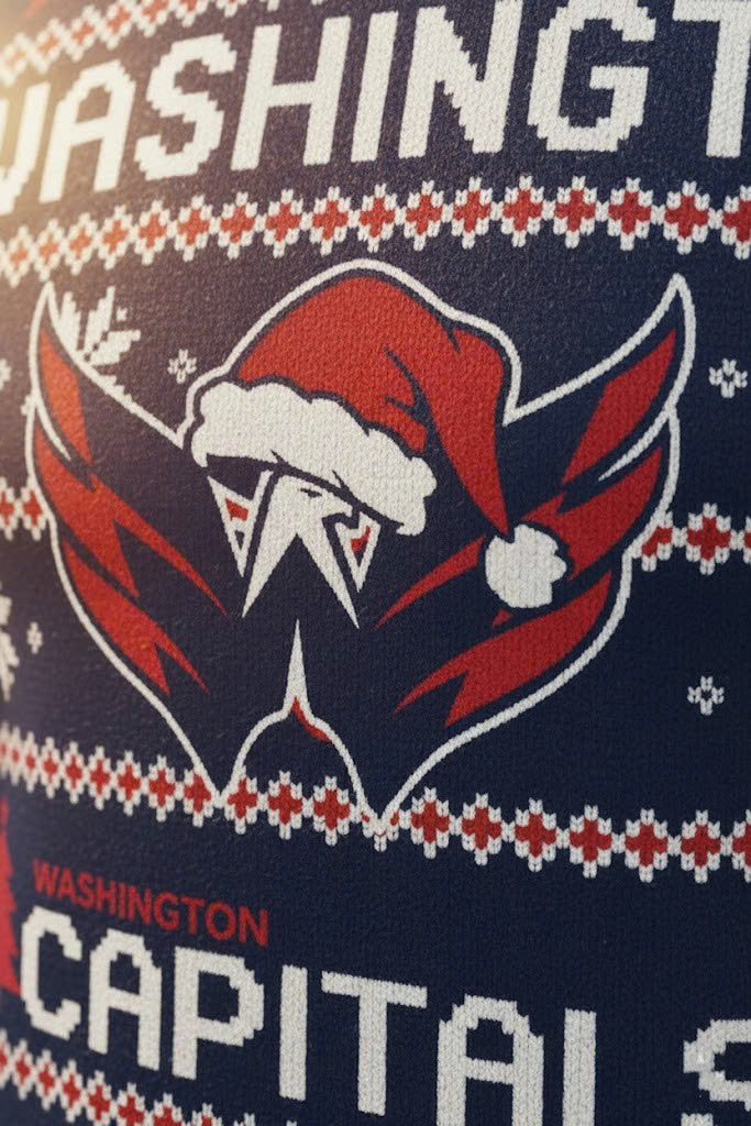 Washington Capitals NHL Ugly Christmas Sweater – Red, White & Blue “Caps” Holiday Knit