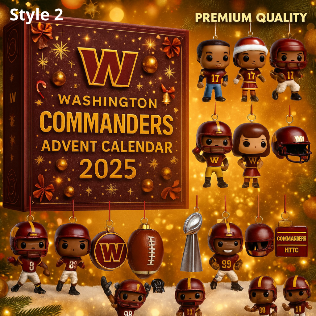 Washington Commanders Advent Calendar 2025 – Funko Style Mini Figures Collectible Gift