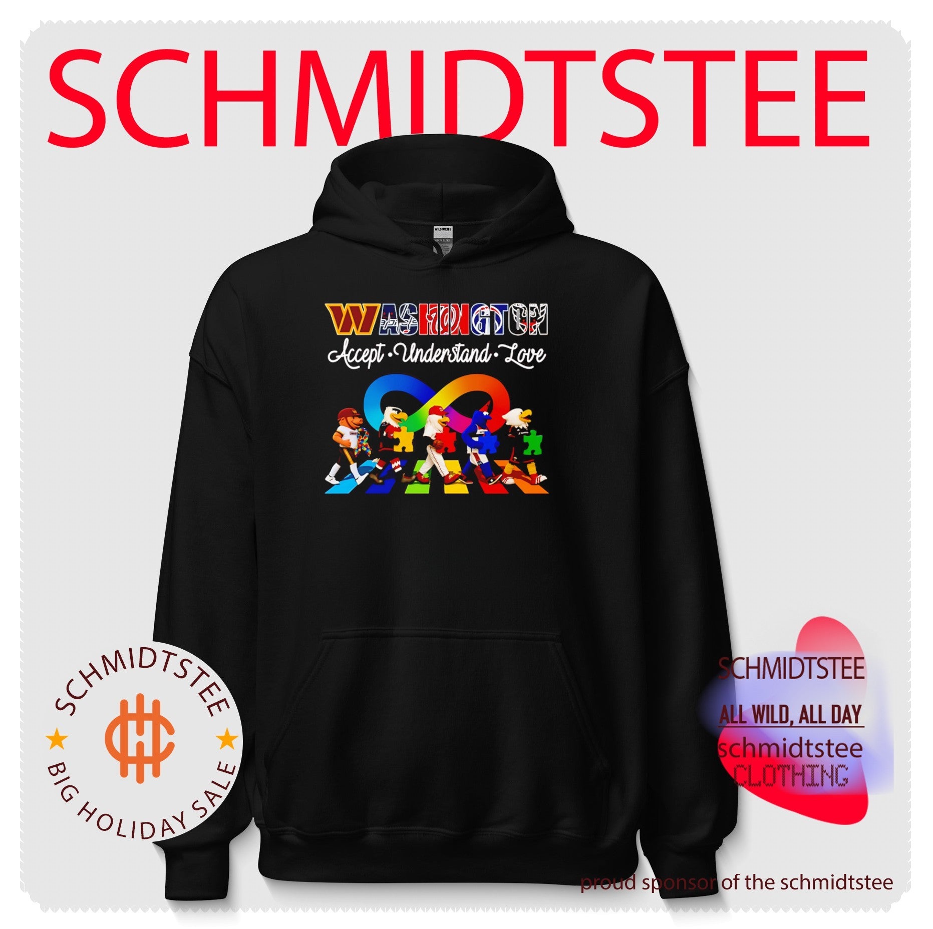 Washington Sports Teams Autism Awareness Accept Understand Love shirt