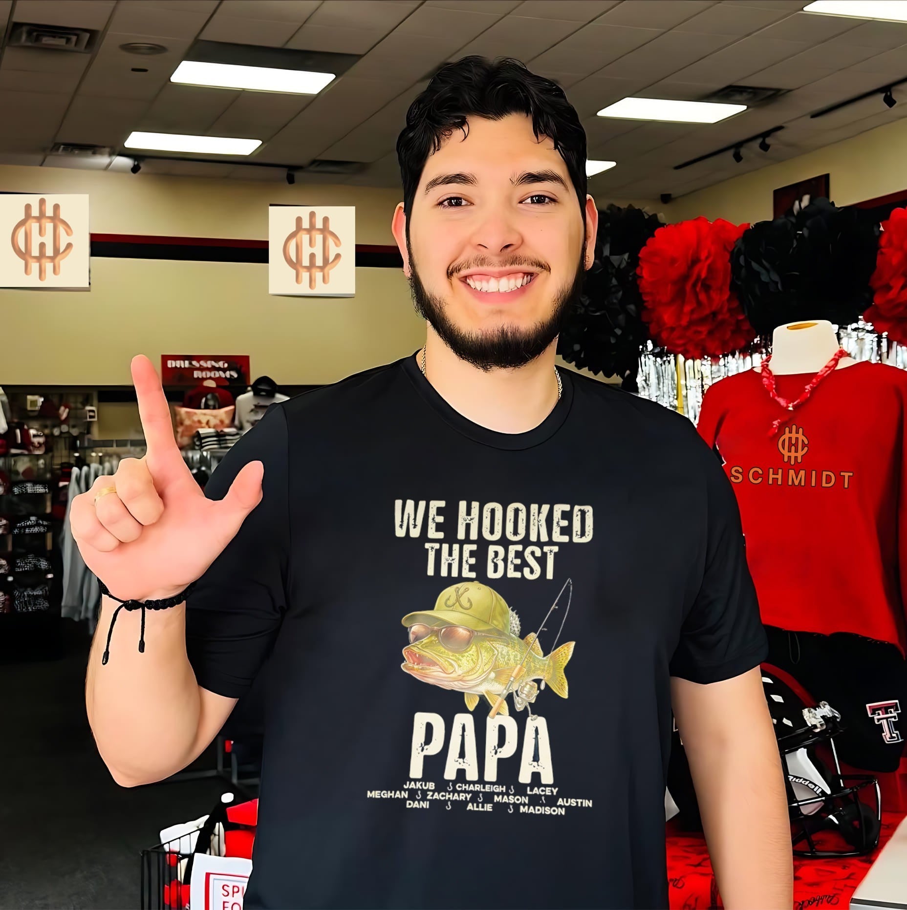 We hooked the best papa graphic fish shirt