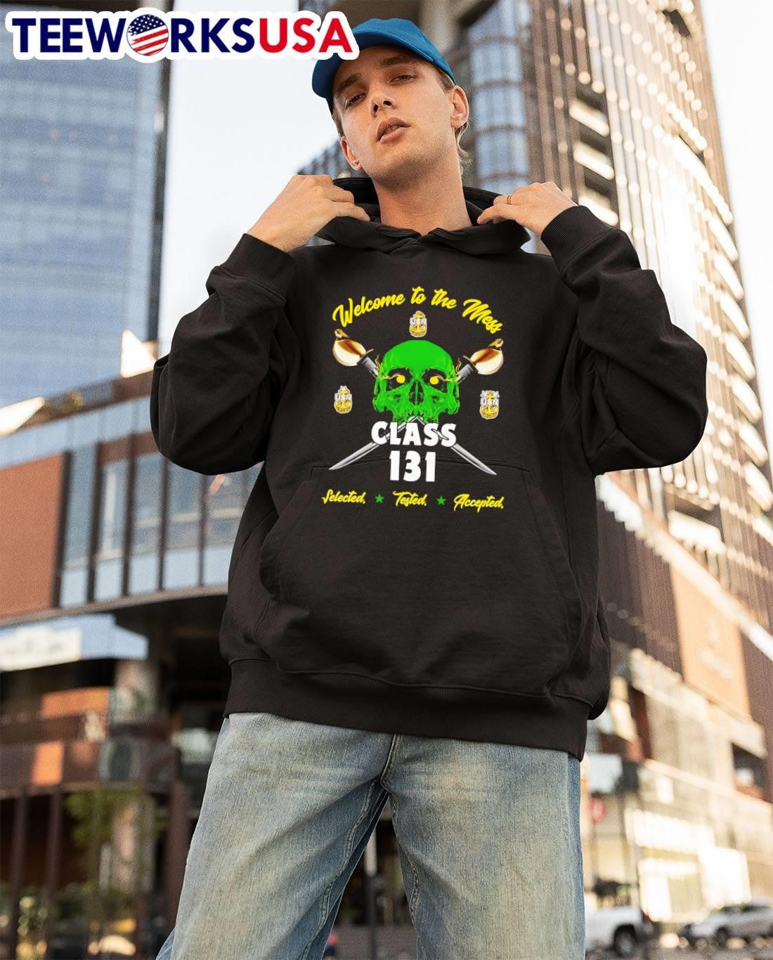 Welcome To The Mess USN Green Skull Class 131 shirt