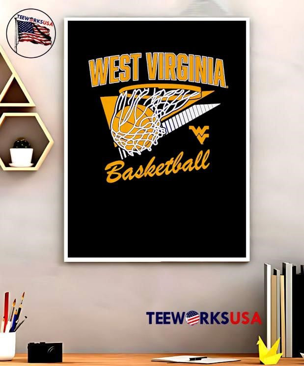 West Virginia Basketball Net Ball Logo shirt