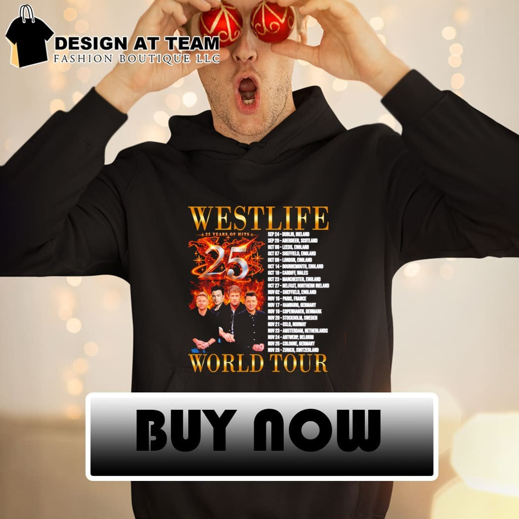 Westlife 25th Anniversary Tour 2026 25 years of hits shirt