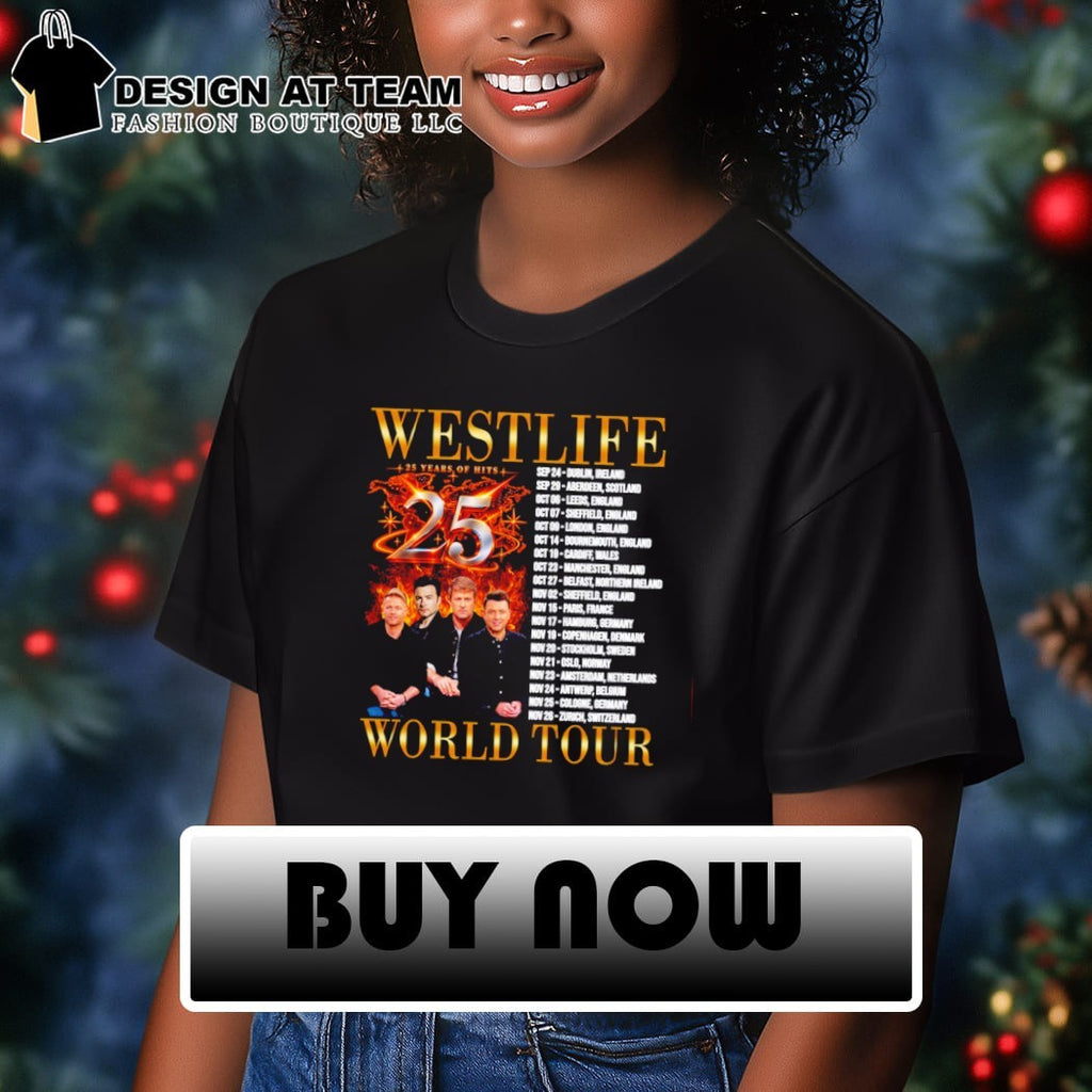 Westlife 25th Anniversary Tour 2026 25 years of hits shirt