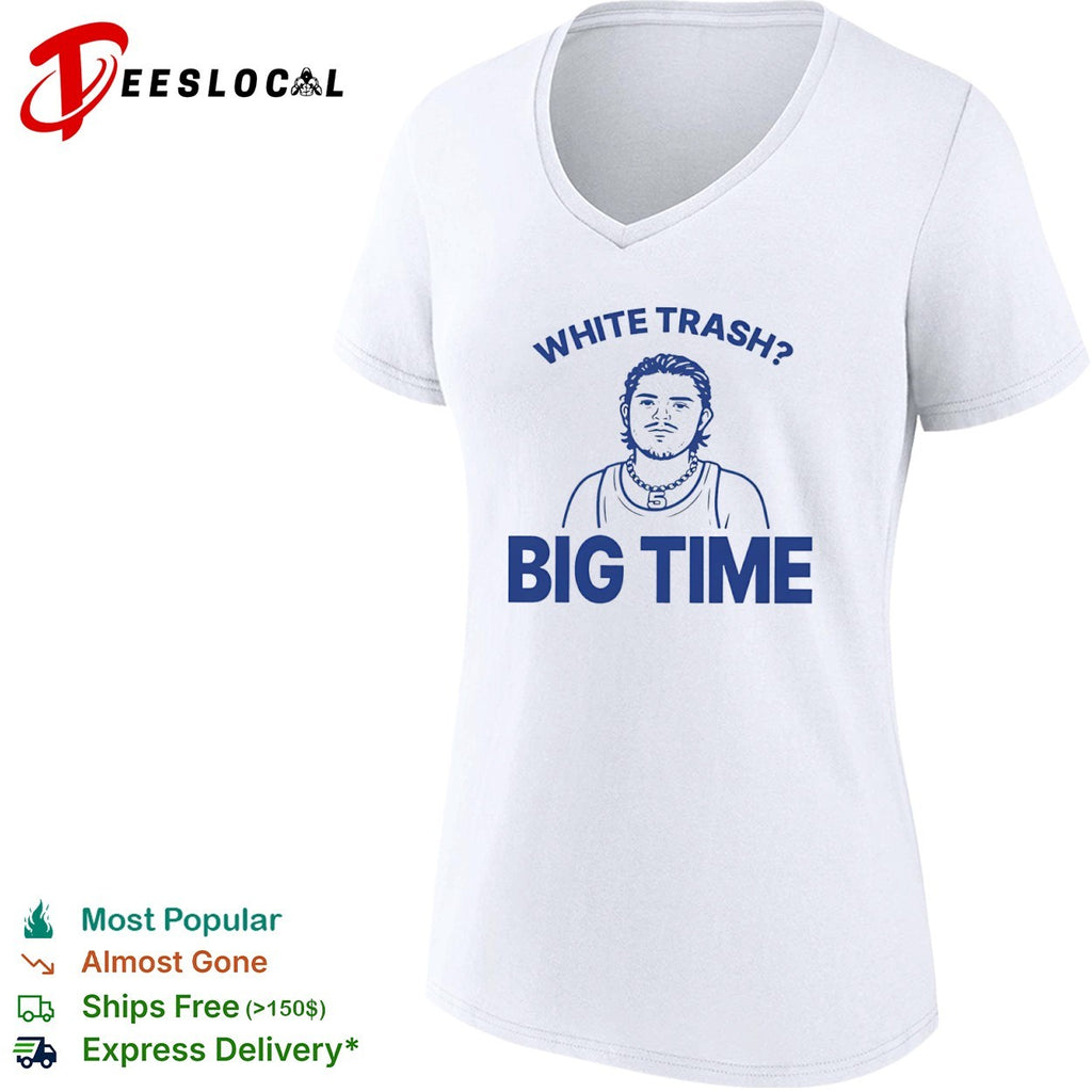 White trash big time NBA basketball shirt
