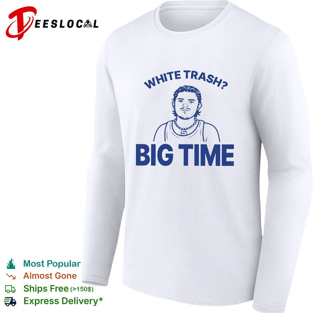 White trash big time NBA basketball shirt