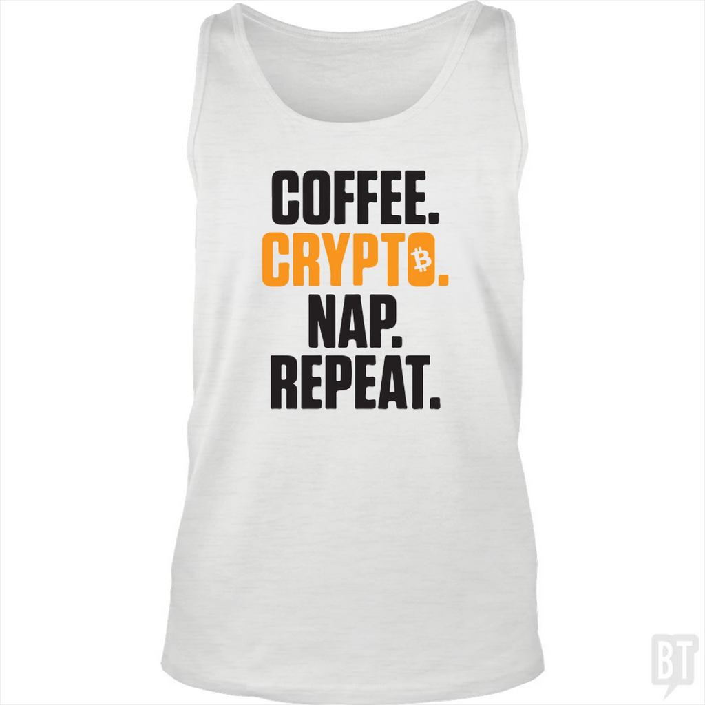 Coffee Crypto Nap Repeat Tank Top