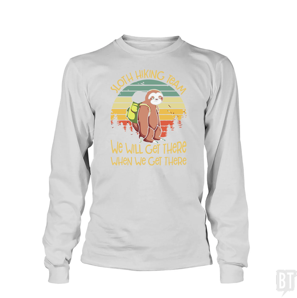 Funny Sloth Hiking Team #2 Long Sleeve