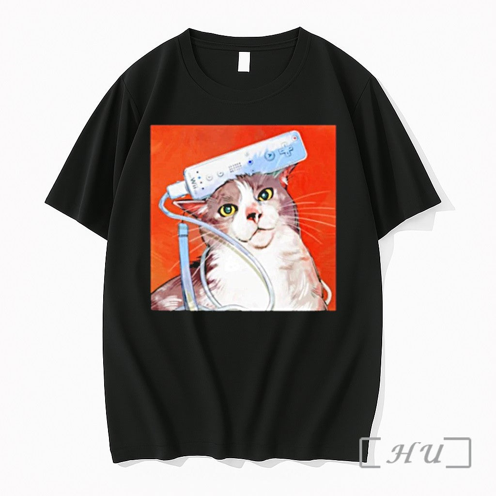 Wii Remote Cat Gamer Series Tshirts Sweater Hoodie Jpg