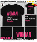 Woman noun adult human female t-shirt