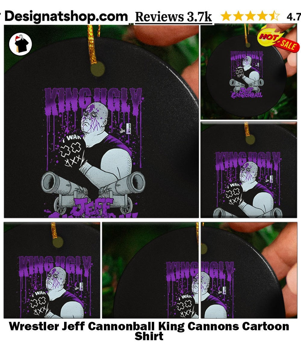 Wrestler Jeff Cannonball King Cannons Cartoon Shirt