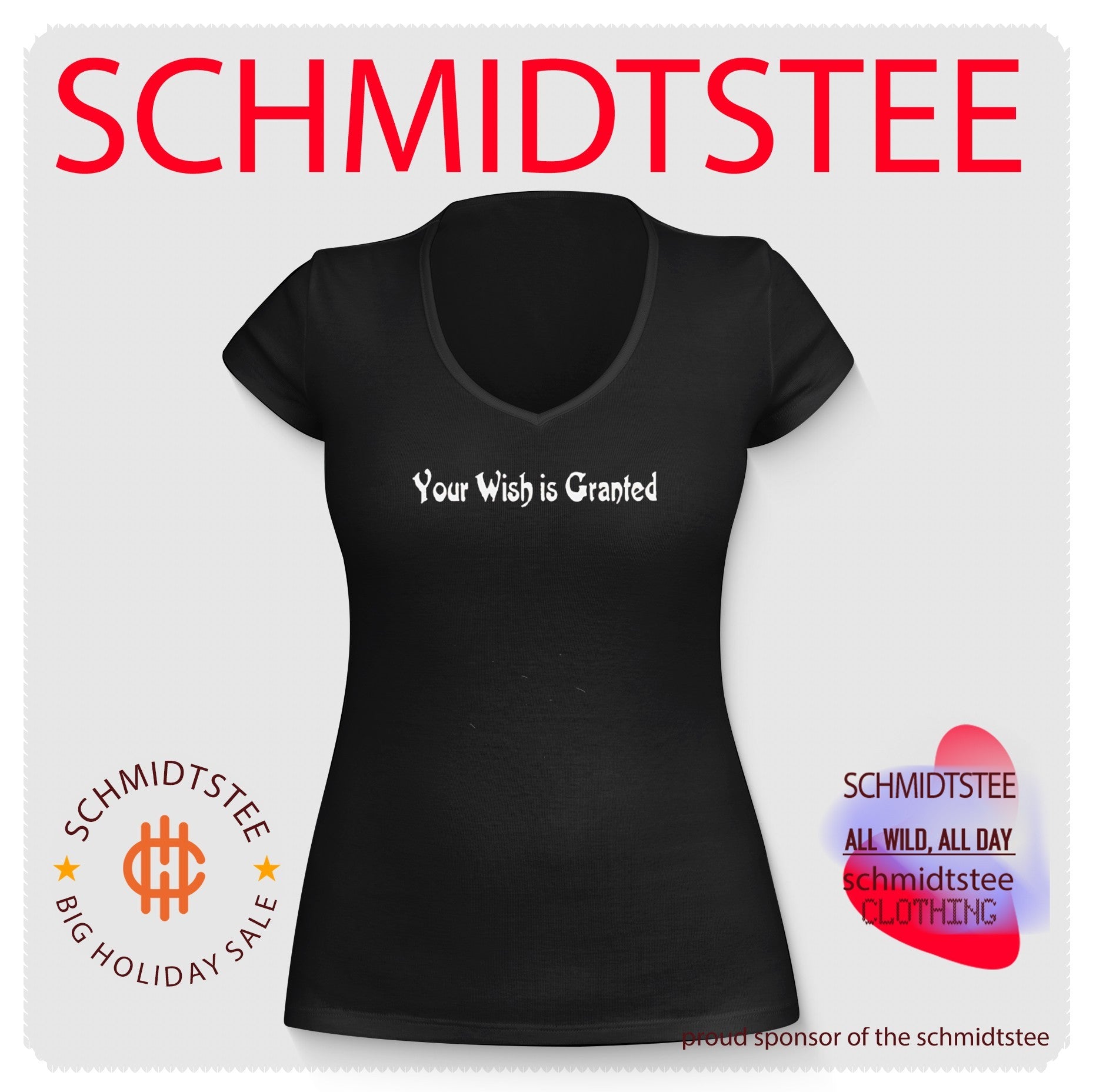 Your Wish Is Granted magic genie typography shirt