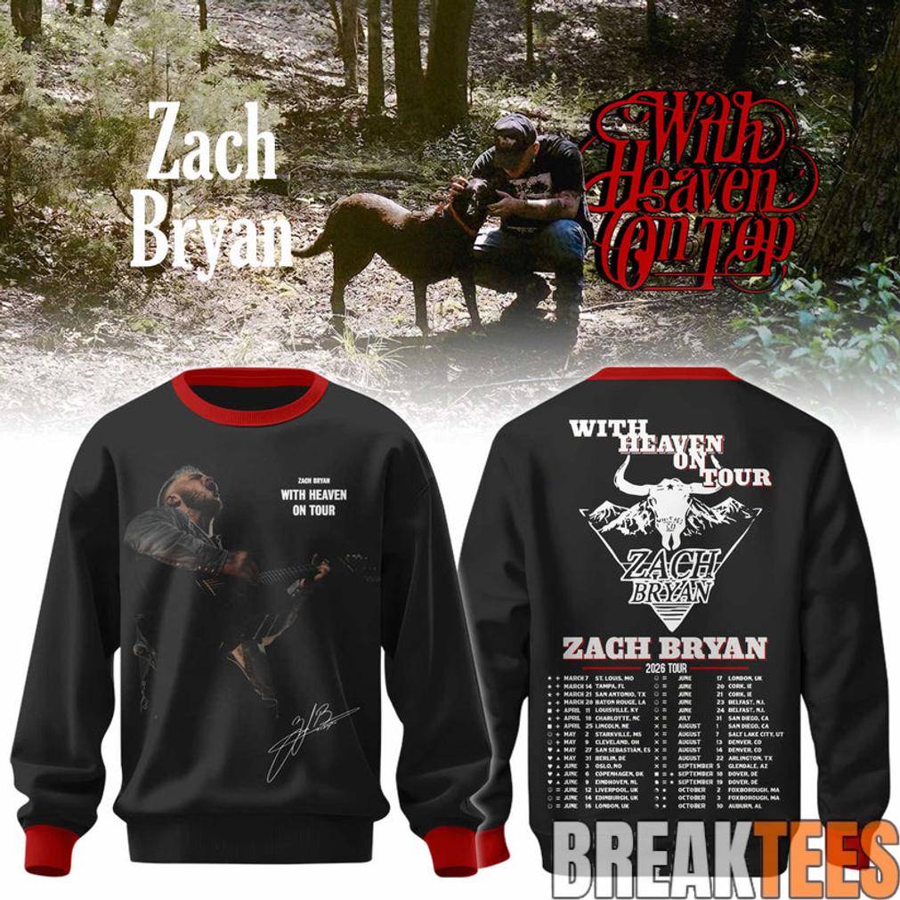Zach Bryan With Heaven On Tour 2026 Sweatshirt