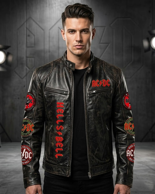 AC/DC 53rd Anniversary Hell’s Bells Leather Jacket