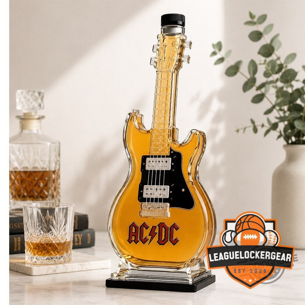 AC/DC Electric Guitar Shaped Whiskey Decanter