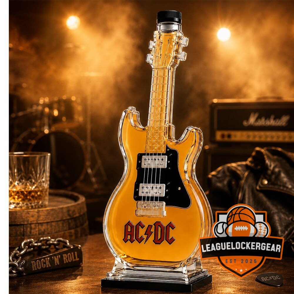 AC/DC Electric Guitar Shaped Whiskey Decanter