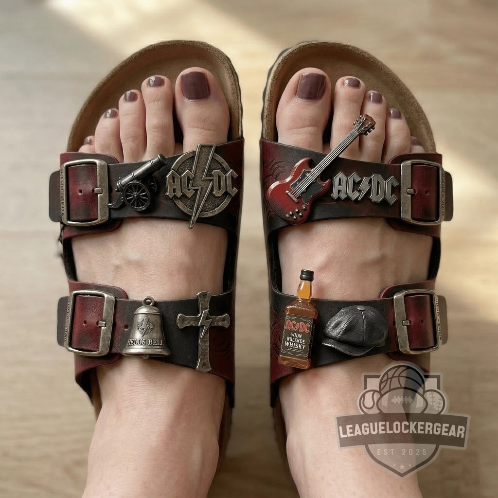 AC/DC Hells Bells High Voltage Sandals With Charms