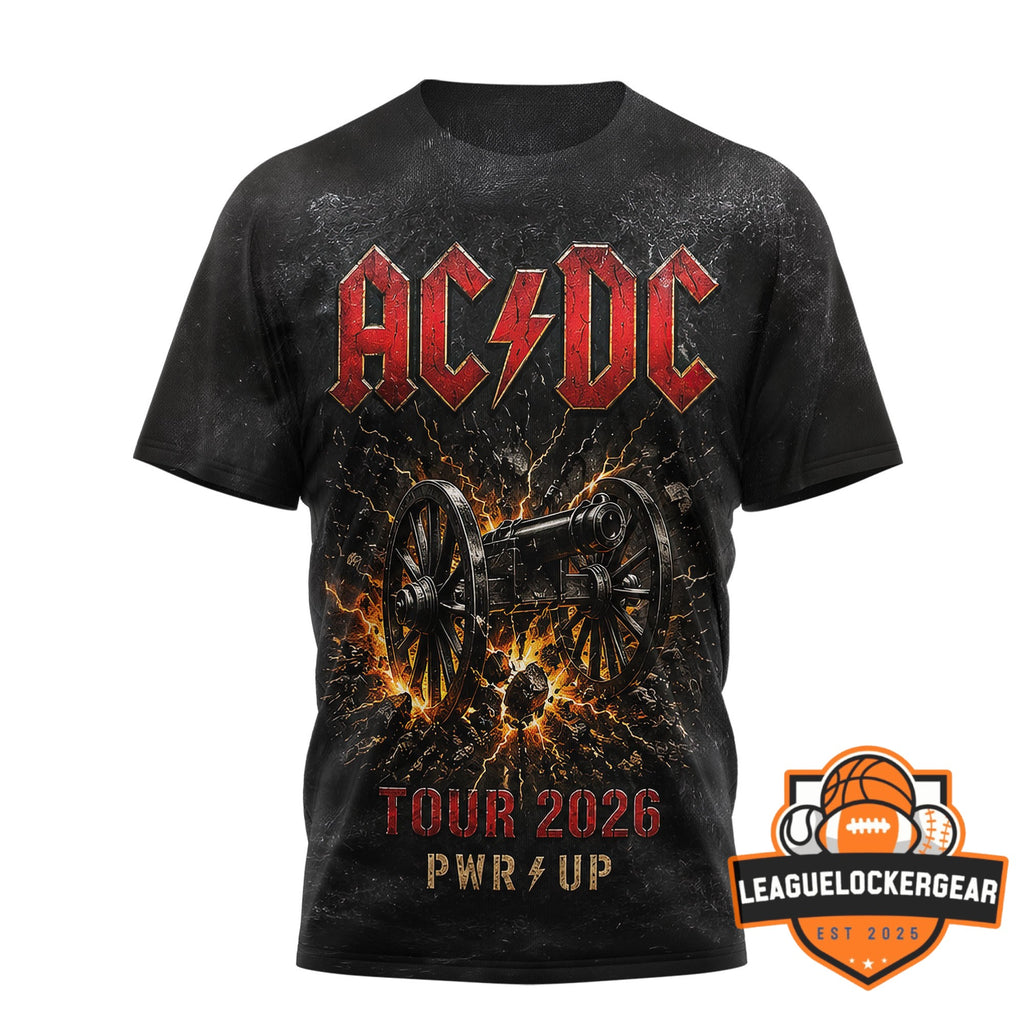 AC/DC Tour 2026 PWR/UP 3D T-Shirt