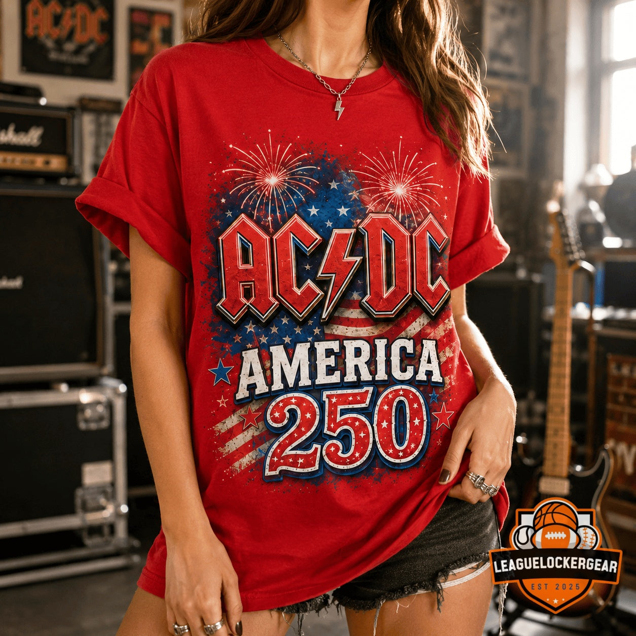 AC/DC America 250 Years of Freedom Independence Day T-Shirt