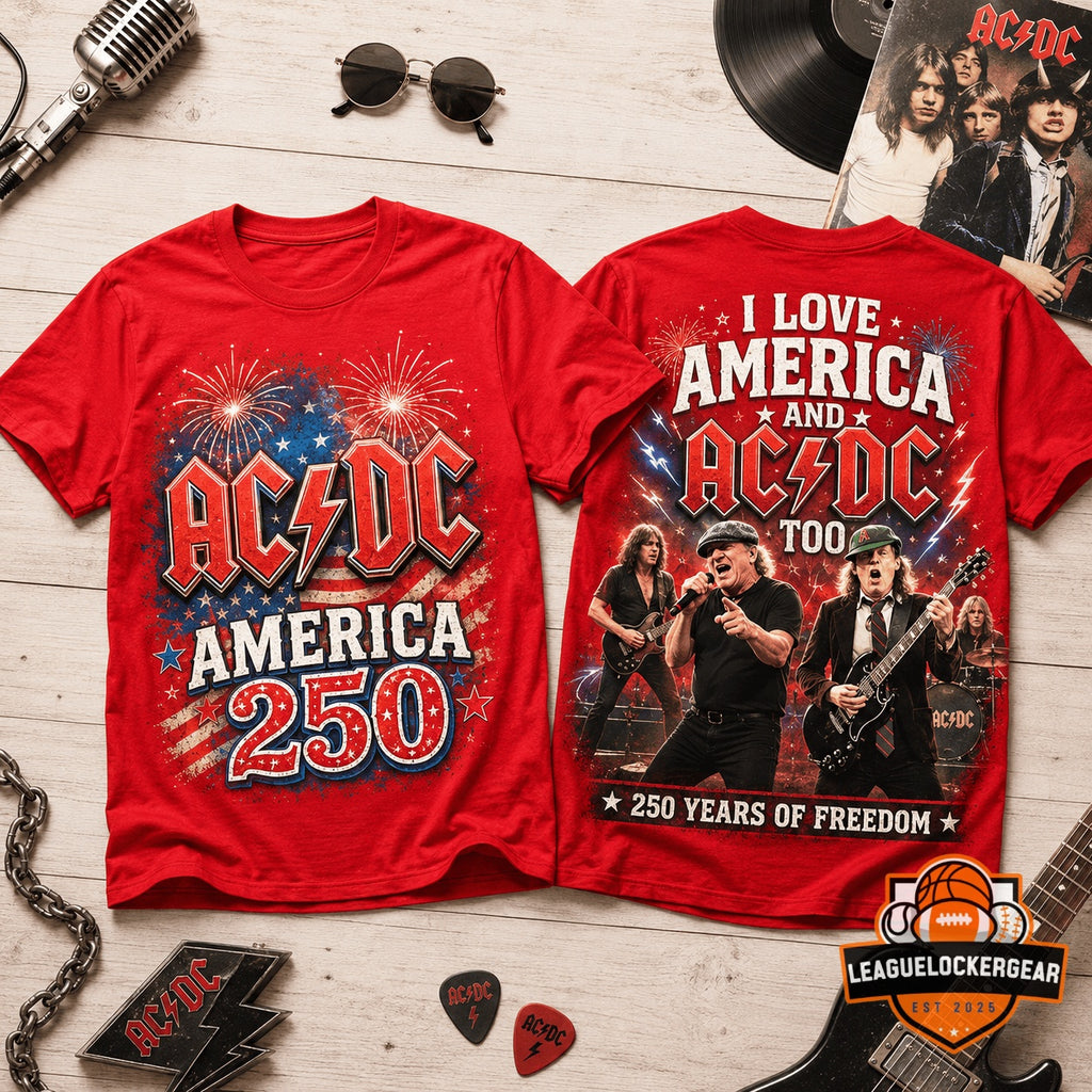 AC/DC America 250 Years of Freedom Independence Day T-Shirt