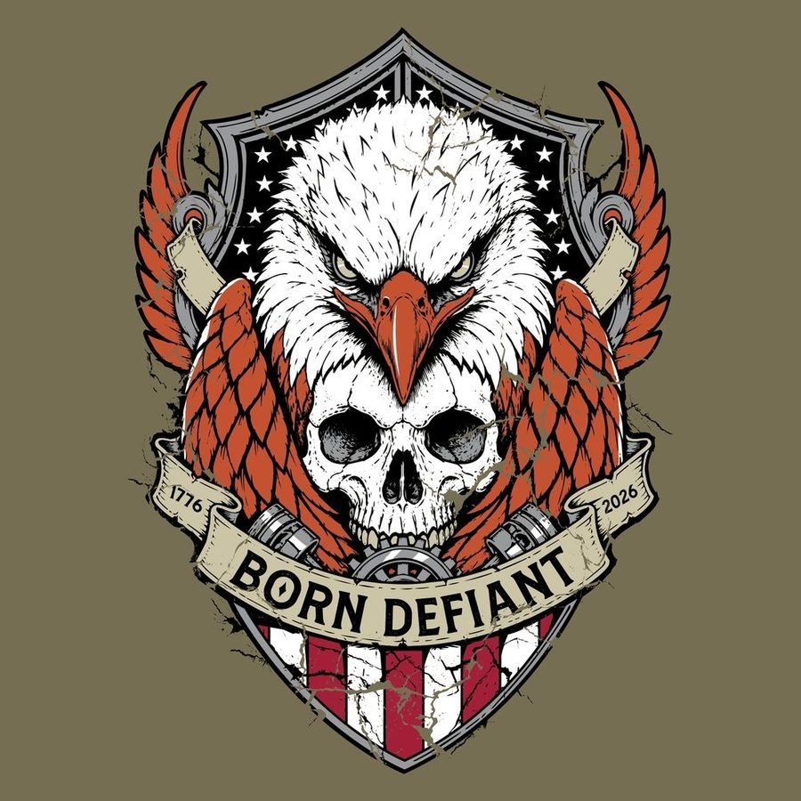 Women's Born Defiant Slim Fit T-Shirt - Military Green