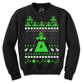 Alien Abduction Ugly Christmas Sweater Crew Neck Sweatshirt