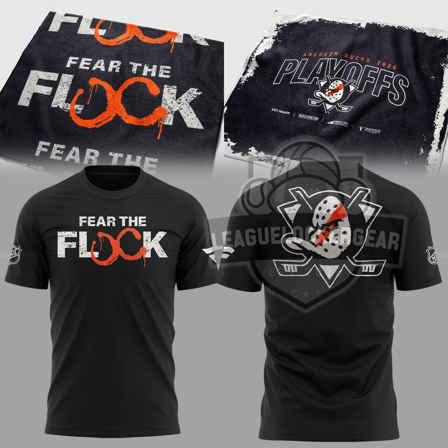 Anaheim Ducks Fear The Flock Playoffs 2026 T-Shirt