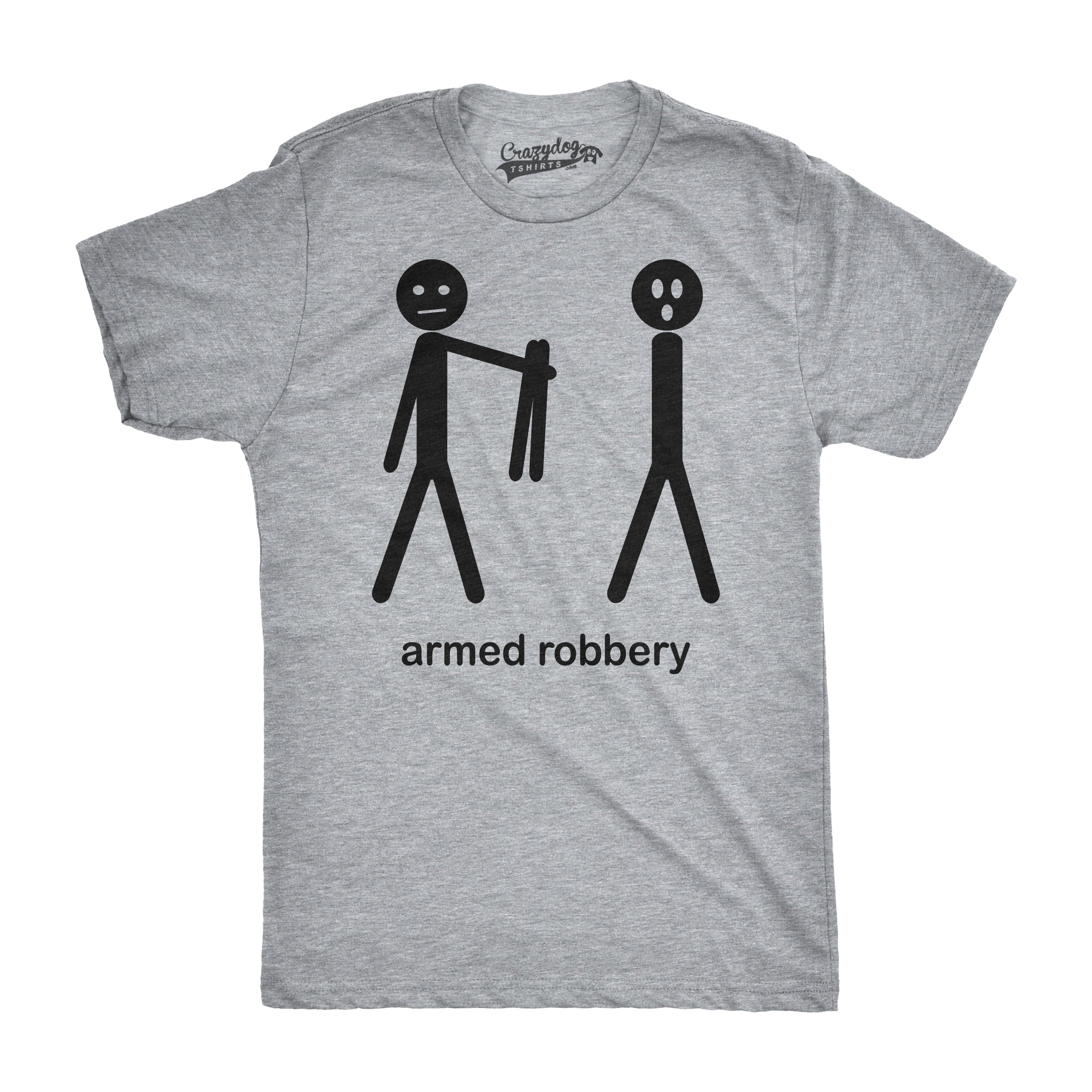 Armed Robbery Stick Figure Men's T Shirt