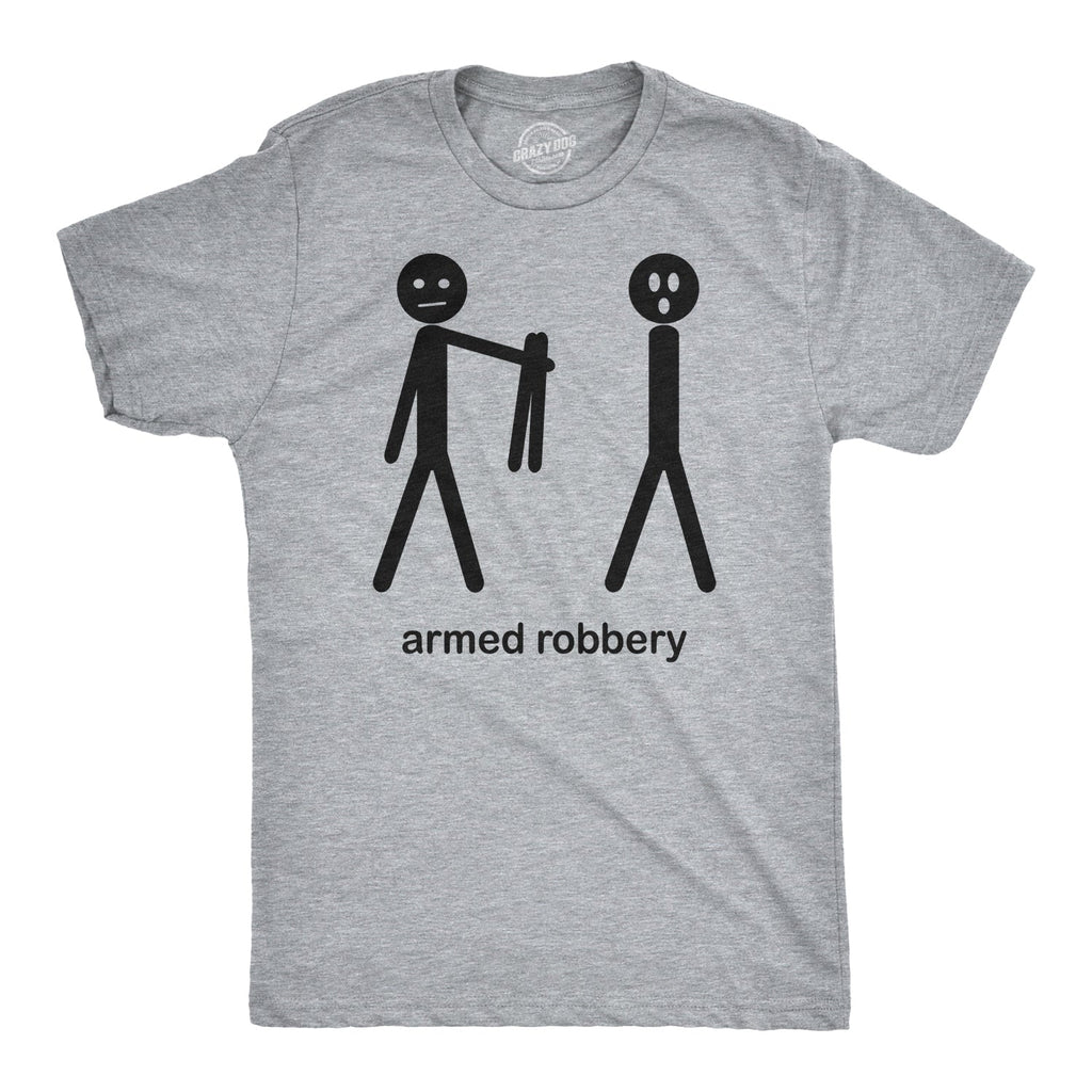 Armed Robbery Stick Figure Men's T Shirt