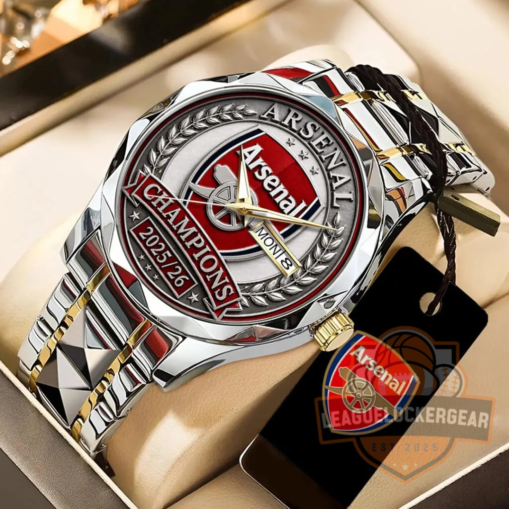 Arsenal FC Premier League Champions 25/26 Alloy Luxury Quartz Watch