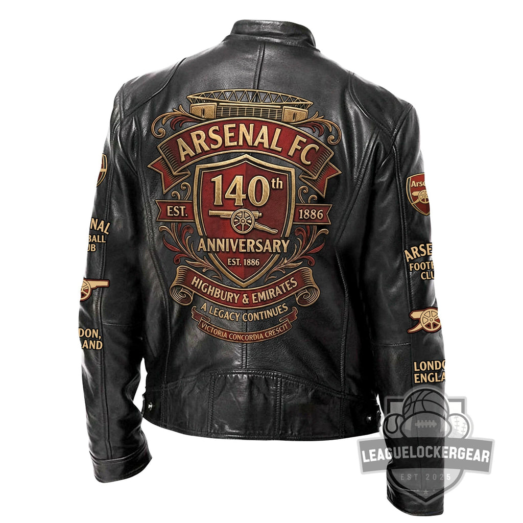 Arsenal FC 140th Anniversary Leather Jacket