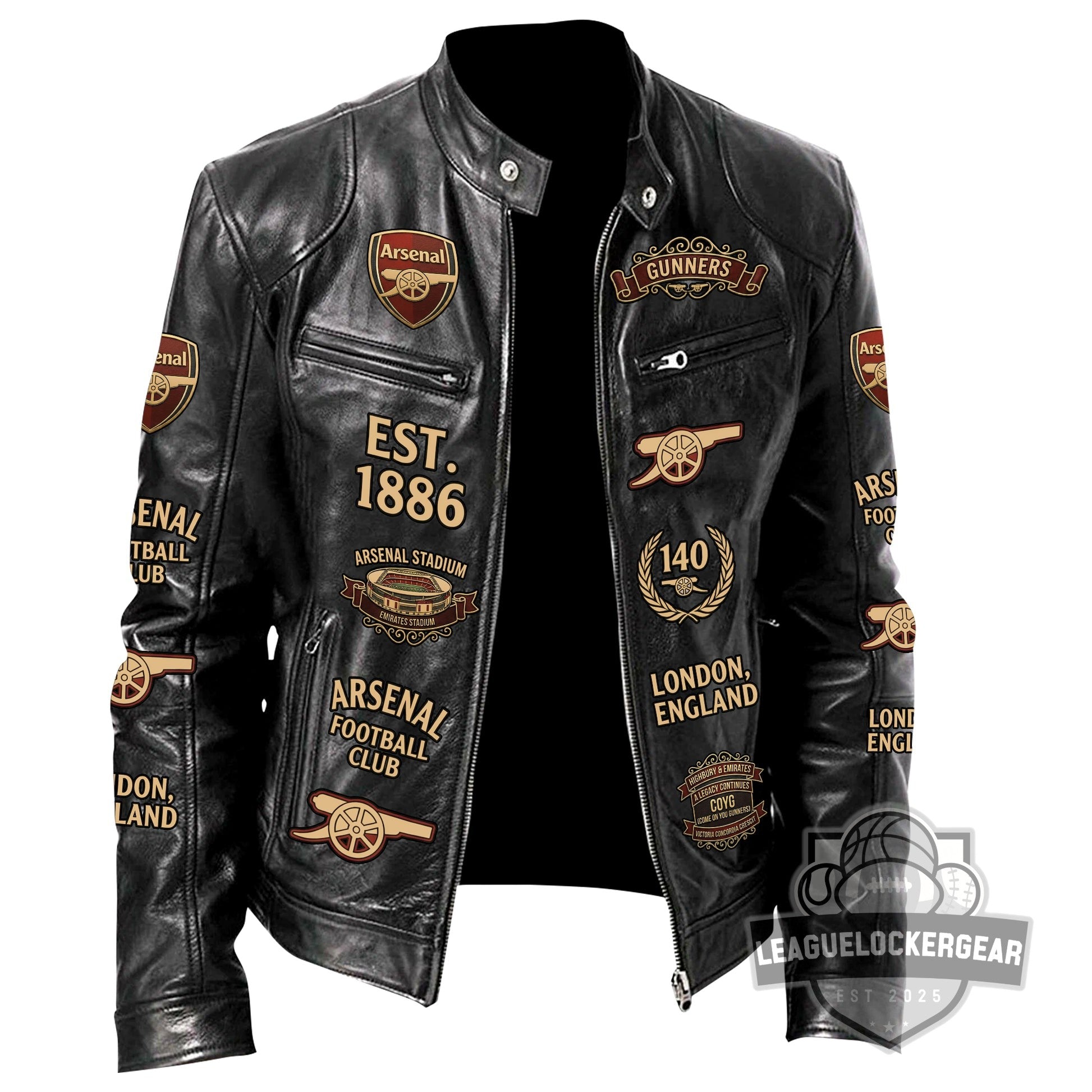 Arsenal FC 140th Anniversary Leather Jacket