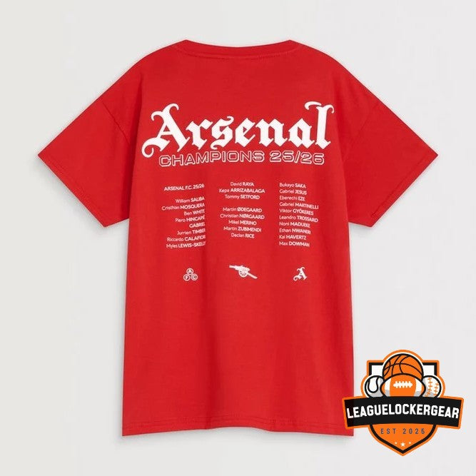 Arsenal Football Club Champions 25/26 T-Shirt