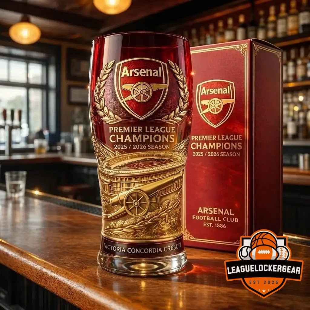 Arsenal Premier League Champions 2025/2026 Season Pint Glass