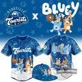 Asheville Tourists Bluey Night Collaboration Baseball Jersey