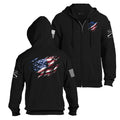 Still Standing Full-Zip Hoodie - Black