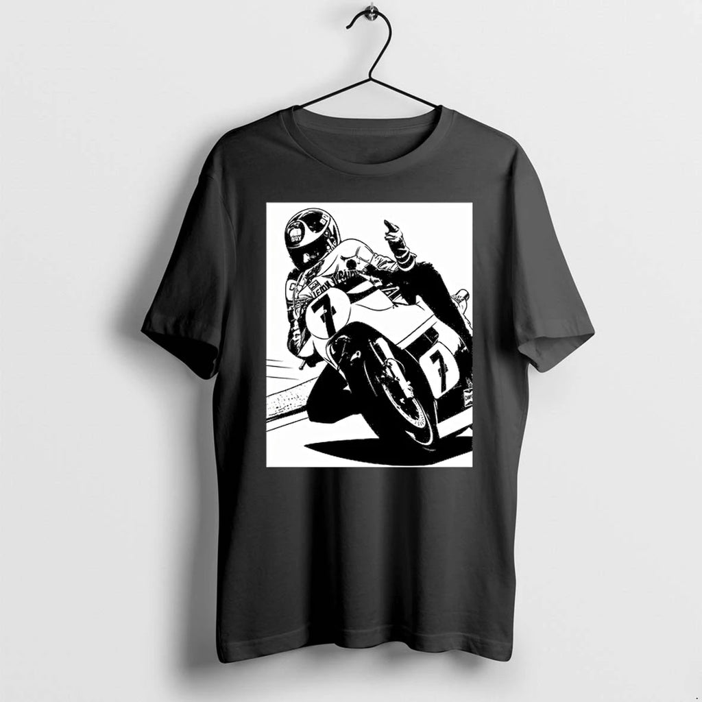 Barry Sheene Racing Middle Finger Meme 0 Tshirts Sweater