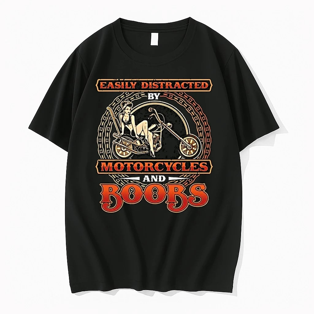 Biker Easily Distracted By Motorcycles And Boobs 0 Tshirts Sweater