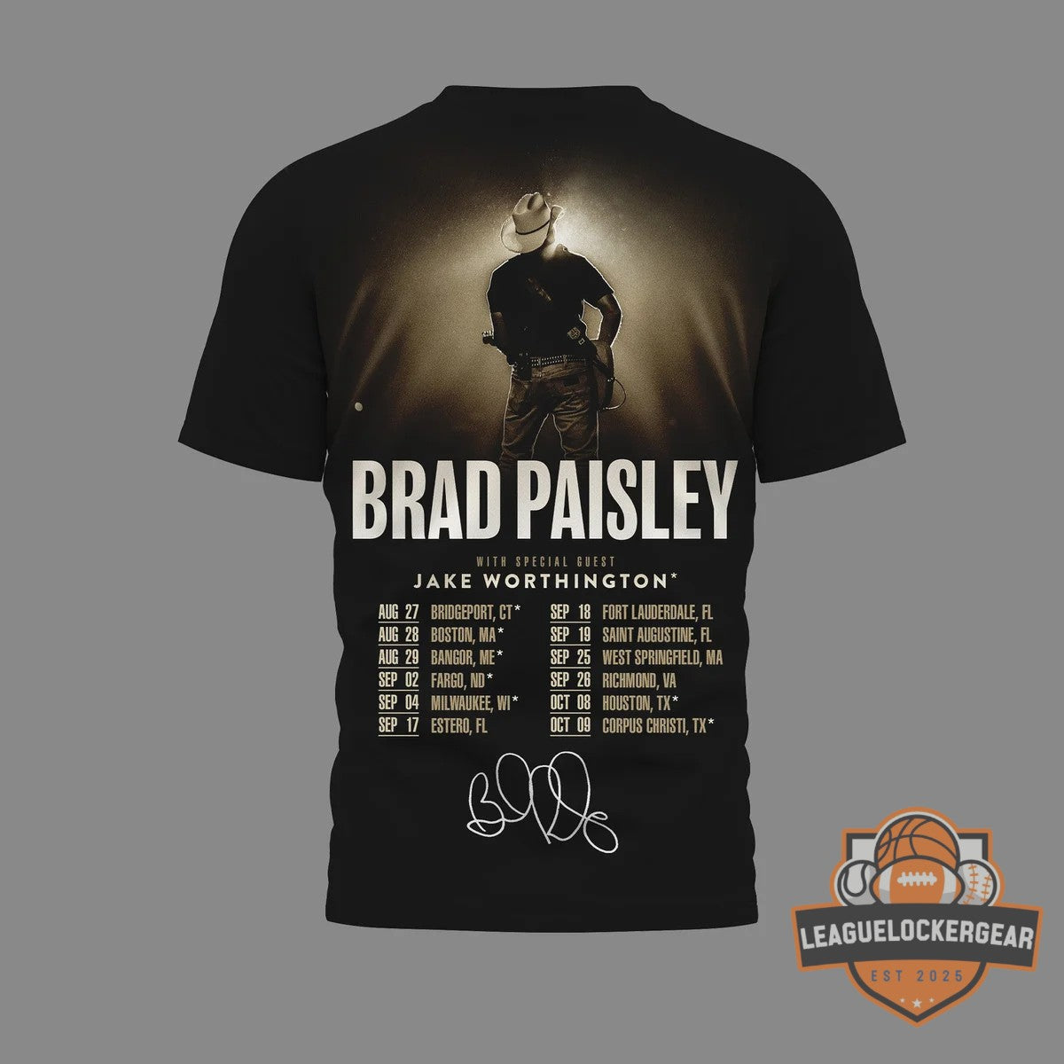 Brad Paisley Jake Worthington 3D T-Shirt