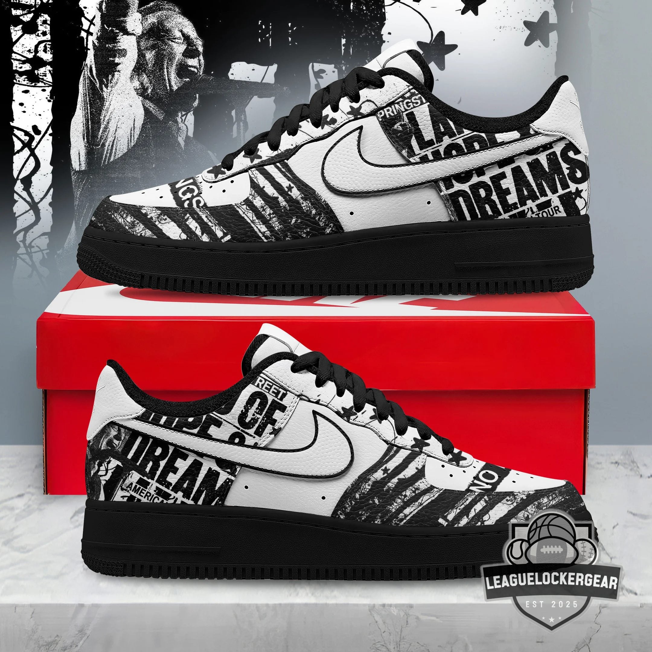 Bruce Springsteen American Dream Tour Custom Air Force Shoes