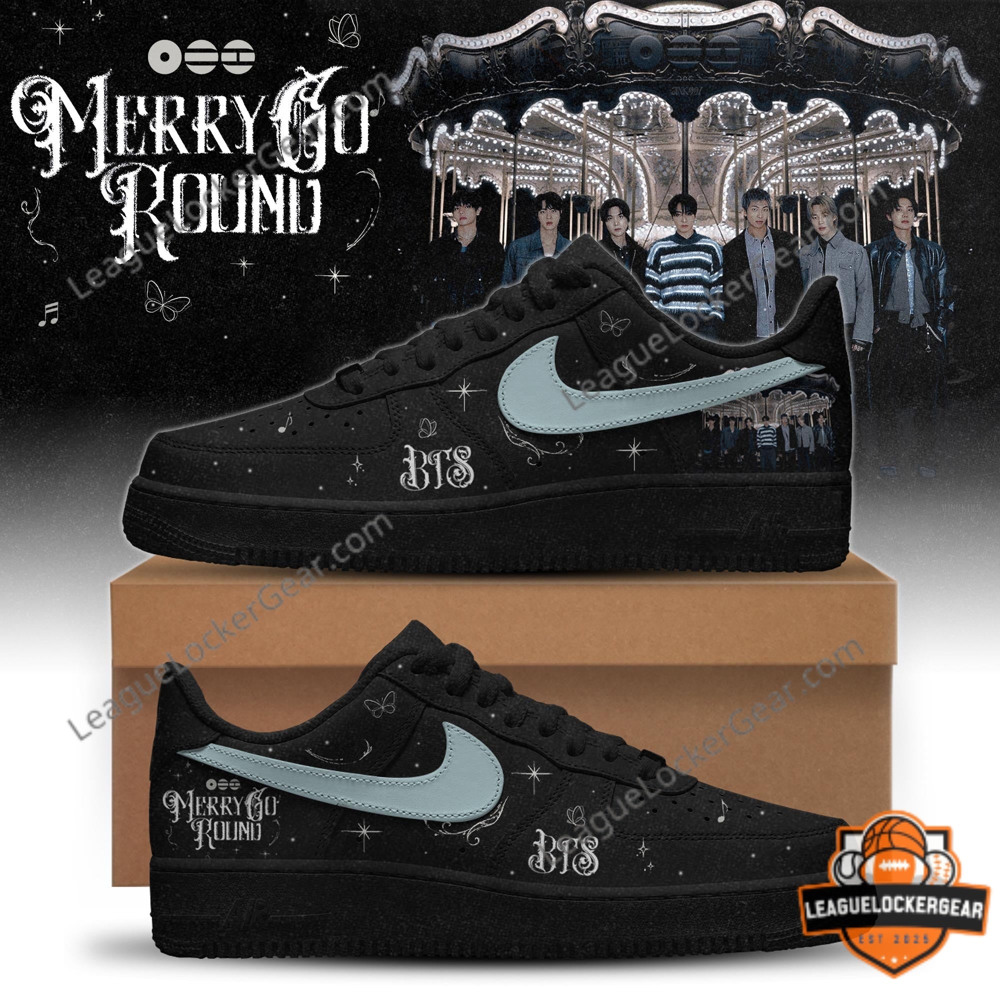 BTS Special Arirang Merry Go Round 2026 Air Force 1 Shoes
