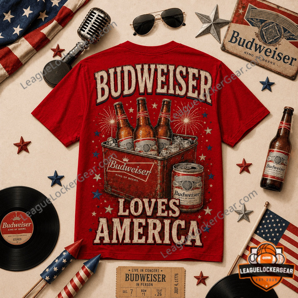 Budweiser 250 Years of Freedom 1776-2026 America T-Shirt