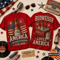 Budweiser 250 Years of Freedom 1776-2026 America T-Shirt
